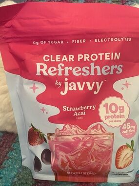 Javvy Clear Protein Refreshers - Strawberry Acai (Pink)